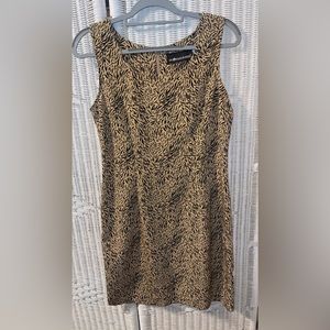 Sag Harbor Women’s Size 10 Dress Animal Print Sheath  Sleeveless Dress